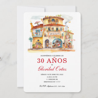 Fiesta Invitación de 30 Años Mujer Einladung