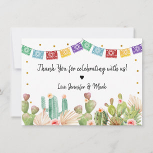 Fiesta-Kaktus-Boho-Junggesellinnenabschied Dankeskarte