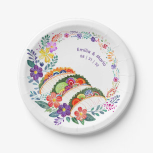 FIESTA Kaktus Folkart Blumen individuell Pappteller