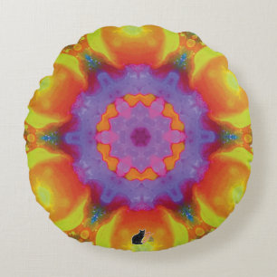 Fiesta Kaleidoscope Rundes Kissen