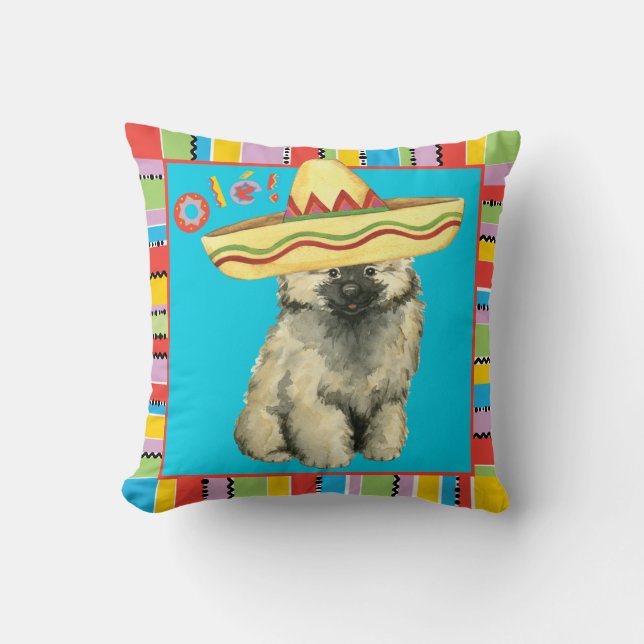 Fiesta Keeshond Kissen (Vorderseite)