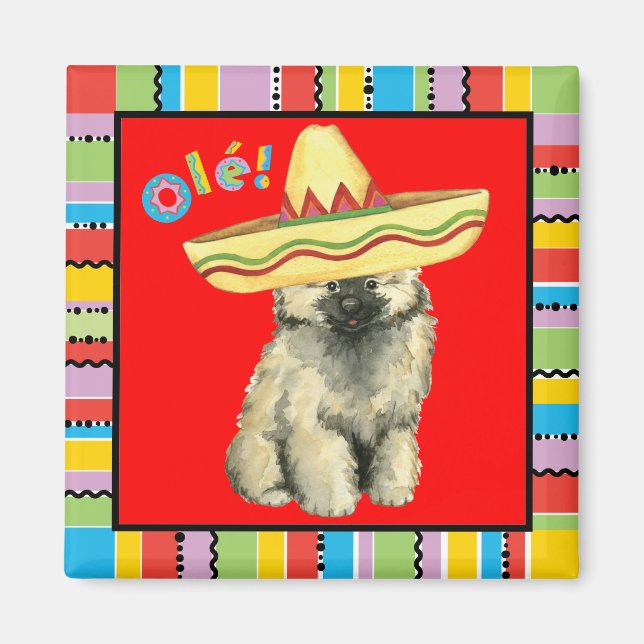 Fiesta Keeshond Magnet (Vorne)
