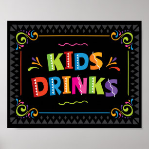 Fiesta KIDS DRINKS Party signieren Poster
