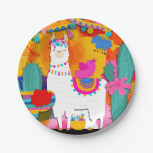 Fiesta Lama Cinco De Mayo Geburtstagsfeier Pappteller