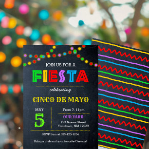 Fiesta-Lichter Cinco De Mayo Einladung