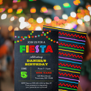 Fiesta-Lichter-Geburtstagseinladung Einladung