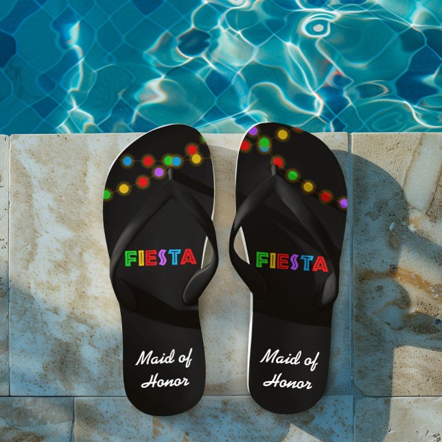 Fiesta-Lichter personalisierte Flip-Flops Flip Flops (Von Creator hochgeladen)