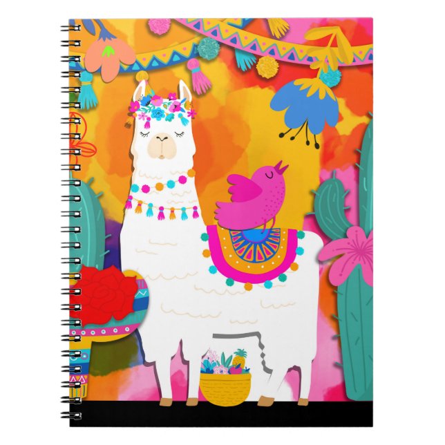 Fiesta Llama Cinco De Mayo Frische Pasta machen Notizblock (Vorderseite)