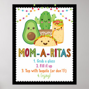 Fiesta Mama-A-Ritas Sign Poster