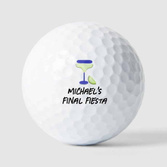 Fiesta Margarita Bachelor Party Golf Ball (Vorderseite)