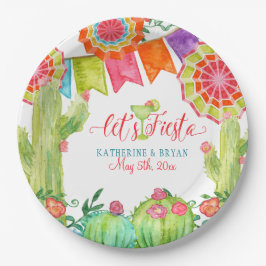 Fiesta Margarita Cactus Brautparty Paper Fan Pappteller