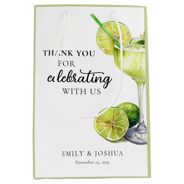 Fiesta Margarita Paare Dusche Mittlere Geschenktüte (Vorderseite)