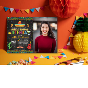 Fiesta Mexican Brautparty Foto Einladung