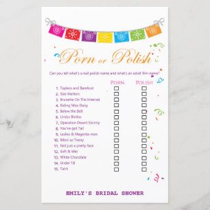 Fiesta Mexican Brautparty Game PRINTED