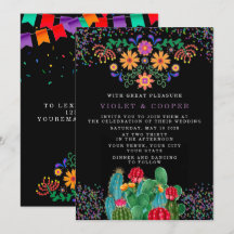 Fiesta Mexican Floral Cactus Wedding