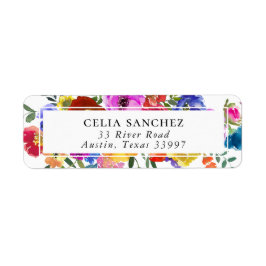 Fiesta Mexican Floral Wedding Invitation Address