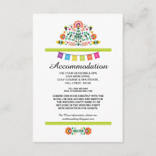 Fiesta Mexican Limon Accommodation Wedding Cards Begleitkarte