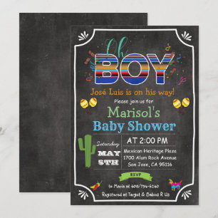 Fiesta Mexican Oh Boy Babyparty-Einladung Einladung