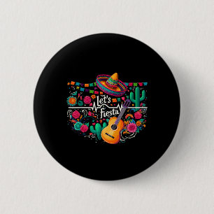 Fiesta Mexican Party Celebration Heartbeat Button
