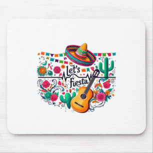 Fiesta Mexican Party Celebration Heartbeat Mousepad