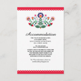 Fiesta Mexican Red Accommodation Wedding Cards Begleitkarte
