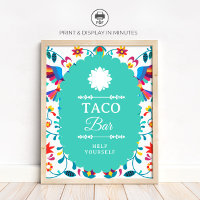 Fiesta Mexican Taco Bar Brautparty-Schild