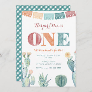 Fiesta Mexican Theme Girl Fall 1. Geburtstag Party Einladung