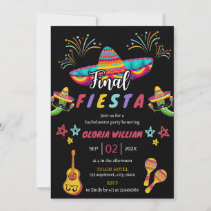 Fiesta Mexican Vibrant Junggeselinnen-Abschied Einladung