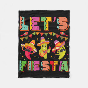 Fiesta Mexico Fiesta Taco Guitar Cinco De Ma Fleecedecke