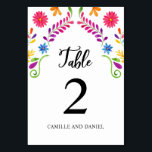 Fiesta Mexico Theme Wedding Tischnummer<br><div class="desc">Mexiko Hochzeiten Theme Tischnummer Cards. Matching-Elemente in unserer mexikanischen Fiesta-Party-Sammlung</div>