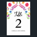 Fiesta Mexico Theme Wedding Tischnummer<br><div class="desc">Mexiko Hochzeiten Theme Tischnummer Cards. Matching-Elemente in unserer mexikanischen Fiesta-Party-Sammlung</div>