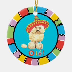 Fiesta Miniature Poodle Keramik Ornament