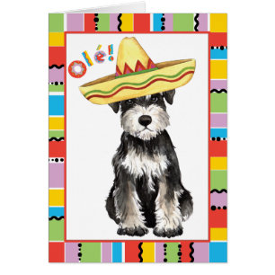 Fiesta Miniature Schnauzer Grußkarte