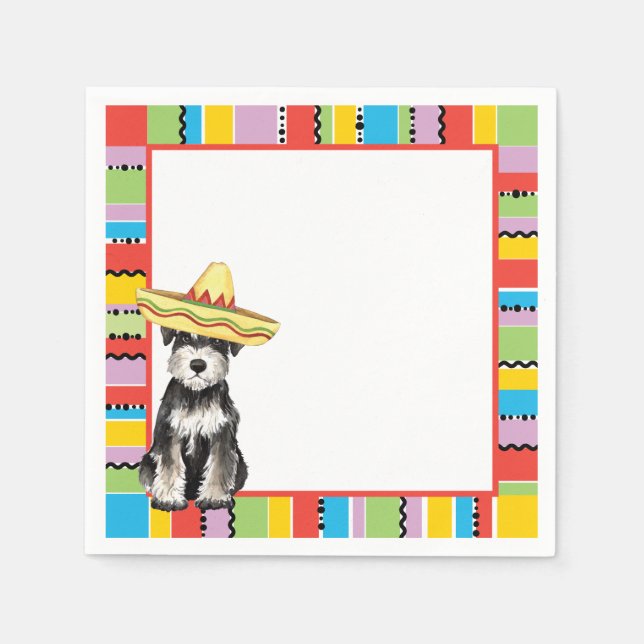Fiesta Miniature Schnauzer Serviette (Vorderseite)