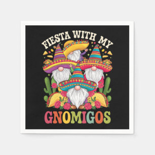 Fiesta mit meinem Gnomigos Gnome Cinco de Mayo Serviette