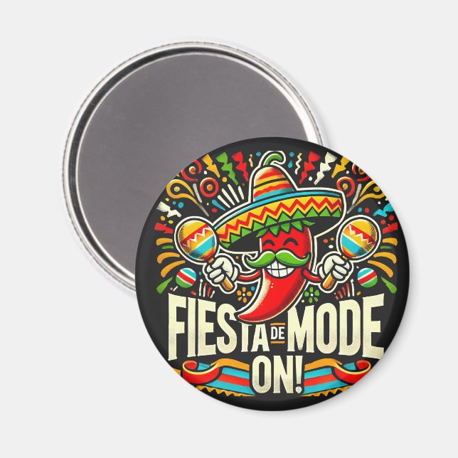 fiesta mode on! magnet (Vorderseite/Rückseite)