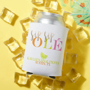 Fiesta Neon Sip Sip Ole Junggeselinnen-Abschied Dosenkühler