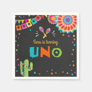 Fiesta Paper Napkins Mexikanisch Uno Erster Geburt Serviette