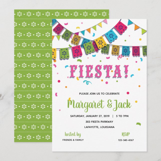 Fiesta-Party-Einladung Einladung (Vorne/Hinten)