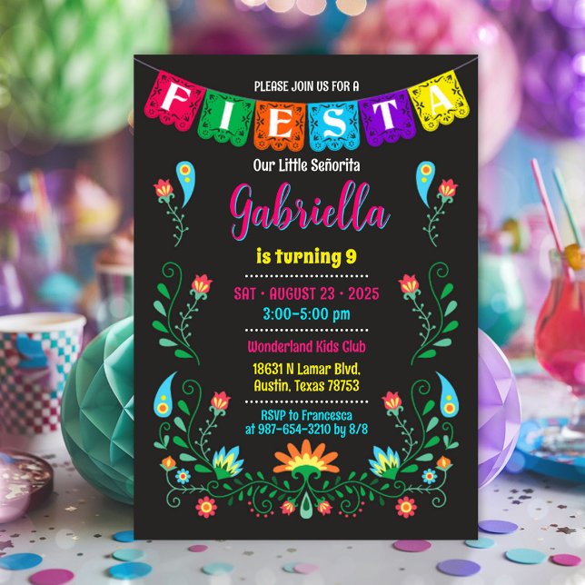 Fiesta Party Einladung zum Geburtstag (Fiesta party birthday invitation)