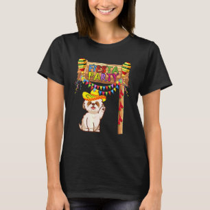 Fiesta Party Mexican Shih Tzu Sombrero Cinco De M T-Shirt