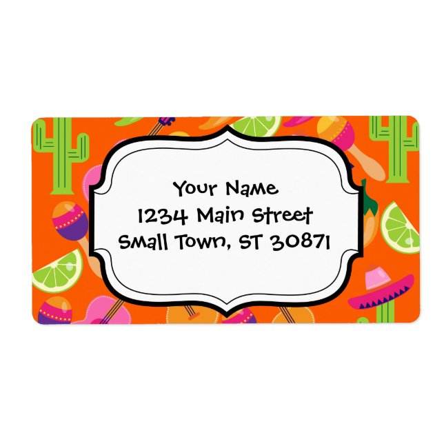 Fiesta Party Sombrero Cactus Limes Paprikaschoten  (Vorne)