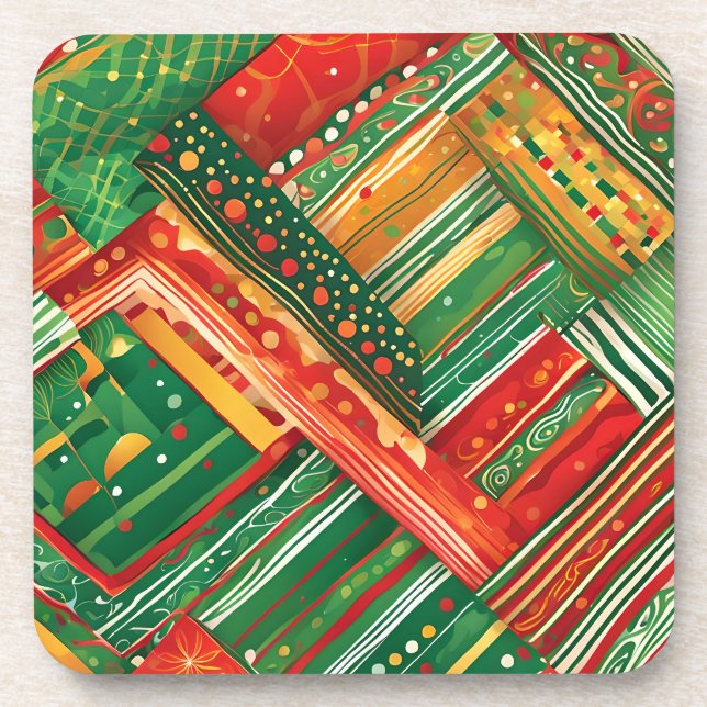 Fiesta-Patchwork-Unterlage Getränkeuntersetzer (Vorderseite)