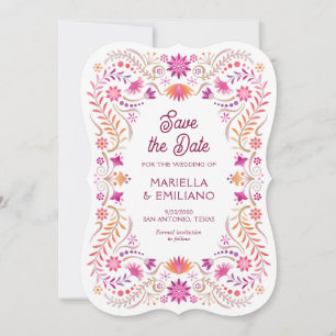 Fiesta Pink Quinceañera Hochzeit Retten Sie das Da Save The Date