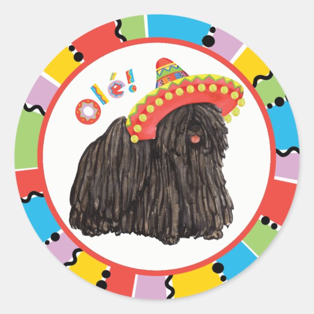 Fiesta Puli Classic Round Sticker (Vorderseite)