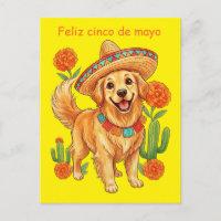 Fiesta Pup Golden Retriever Cinco de Mayo