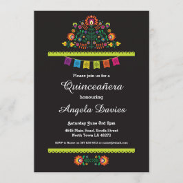 Fiesta Quinceañera Geburtstags-Party-Mexikaner Einladung