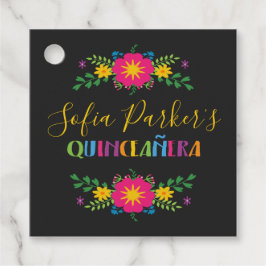 Fiesta Quinceñera, farbenfroh Geschenkanhänger