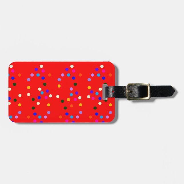 Fiesta Red Luggage Tag Gepäckanhänger (Vorderseite horizontal)