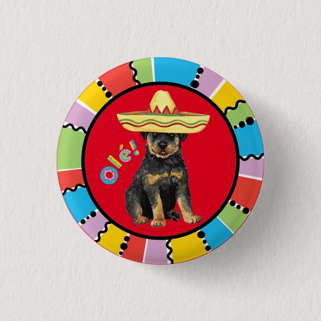 Fiesta Rottweiler Button (Vorderseite)